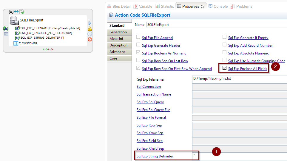 SQL enclose all fields v2